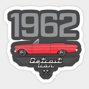 1962 red Convertible Sticker